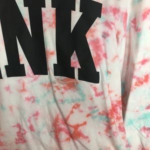 PINK Victoria's Secret Tops - VICTORIAS SECRET cropped tie dye PINK long sleeve PINK Victoria's Secret Tops - VICTORIAS SECRET cropped tie dye PINK long sleeve